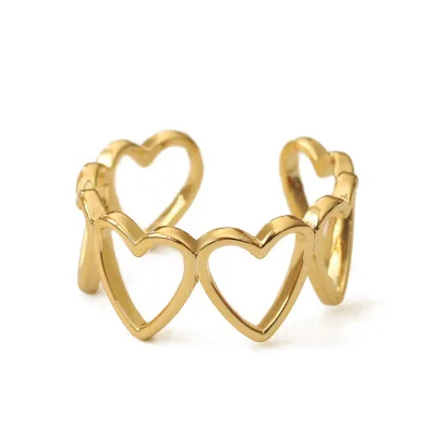 Hot Selling Minimalist Design Rings Hollow Heart Love Brass Rings Cute Styles Girls Jewelry, Gold
Hot Selling Minimalist Design Rings Hollow Heart Love Brass Rings Cute Styles Girls Jewelry, Gold