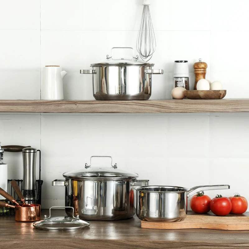 2021 free sample Kitchen Use Gas Stainless Steel Pot Sets Pan Cookware Non Stick Pots Cooking Kitchen Set
2021 free sample Kitchen Use Gas Stainless Steel Pot Sets Pan Cookware Non Stick Pots Cooking Kitchen Set