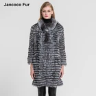 Luxury Ladies Fur long jacket High Quality Genuine Silver Fox Fur coat Warm Outwear For Winter