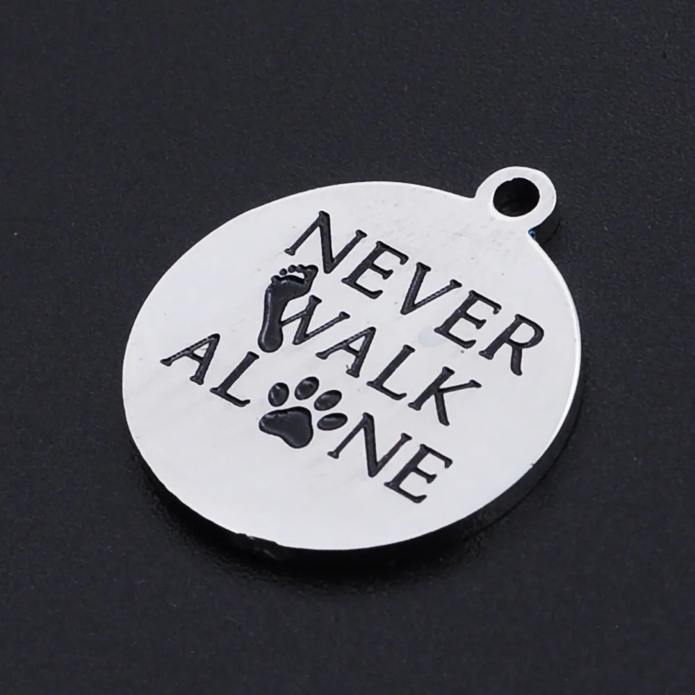 Fashion Round Letter Word Pendant Stainless Steel Paw Print Charm Pendant For Necklace Jewelry Making Accessories
Fashion Round Letter Word Pendant Stainless Steel Paw Print Charm Pendant For Necklace Jewelry Making Accessories