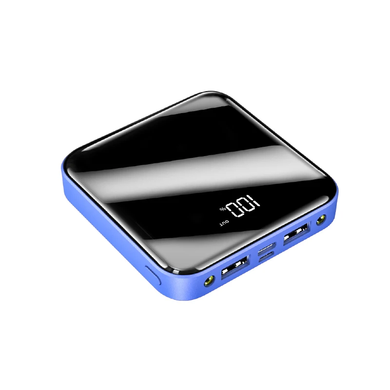 YM Trending promotional gift 20000mAh portable mini power bank mirror screen digital display battery charger for smartphone - ANKUX.COM