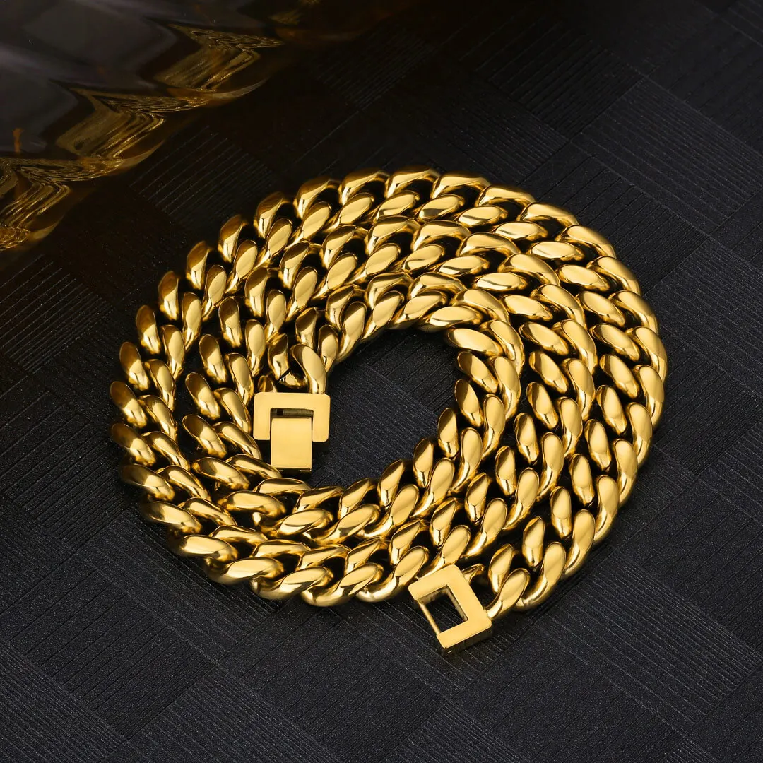 Hot Sale Punk Hip Hop Cuba chain 14k gold plated black gemstone stainless steel necklace for woman
Hot Sale Punk Hip Hop Cuba chain 14k gold plated black gemstone stainless steel necklace for woman
