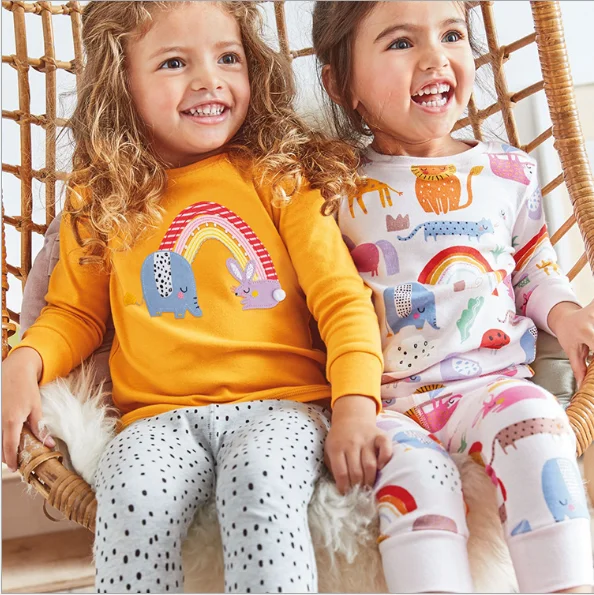 Wholesale girl's long sleeve kids pajamas sets baby girl flowers sleepwear organic cotton warm pajamas for babies, White
Wholesale girl's long sleeve kids pajamas sets baby girl flowers sleepwear organic cotton warm pajamas for babies, White