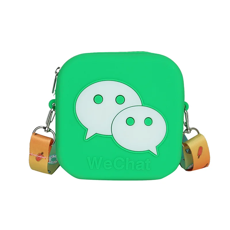 Wechat Silicone Logo Print Messenger Shoulder Bag Cute Girls Messenger Bag Parent-Child Silicone Coin Bag, Green
Wechat Silicone Logo Print Messenger Shoulder Bag Cute Girls Messenger Bag Parent-Child Silicone Coin Bag, Green