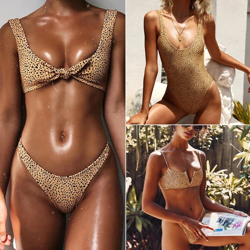 Wholesale Leopard Print Bikini Women'S Knotted Swimsuit One-Piece Backless Swimsuit One-Piece Bikini, As show or customized
Wholesale Leopard Print Bikini Women'S Knotted Swimsuit One-Piece Backless Swimsuit One-Piece Bikini, As show or customized