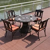 Newest design durable round table cast aluminium outdoor balcony dining set in hot sale