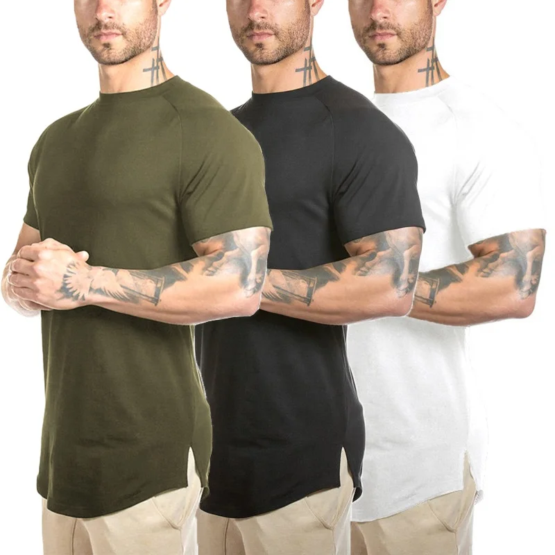 

Good quality Athletic tshirt Cotton spandex Performance Short Sleeve mens tshirts, Any color is available