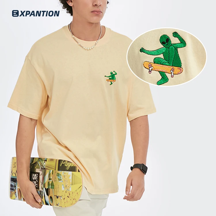 EXP high quality fashion trend OEM custom embroidery pattern logo 100% cotton men t-shirts, 7 colors
EXP high quality fashion trend OEM custom embroidery pattern logo 100% cotton men t-shirts, 7 colors