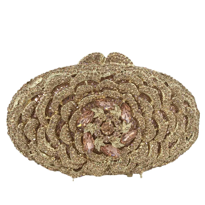Factory Price Women Gold Flower Evening Bags and Clutches for Formal Party Rhinestone Handbags Wedding Bridal Floral Purse, As pictures
Factory Price Women Gold Flower Evening Bags and Clutches for Formal Party Rhinestone Handbags Wedding Bridal Floral Purse, As pictures