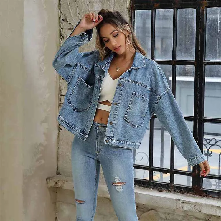 New Arrival Autum Winter Streetwear Women Retro Hot Drill Denim Jacket Hip Pip Loose Jeans Jacket In Bulk
New Arrival Autum Winter Streetwear Women Retro Hot Drill Denim Jacket Hip Pip Loose Jeans Jacket In Bulk