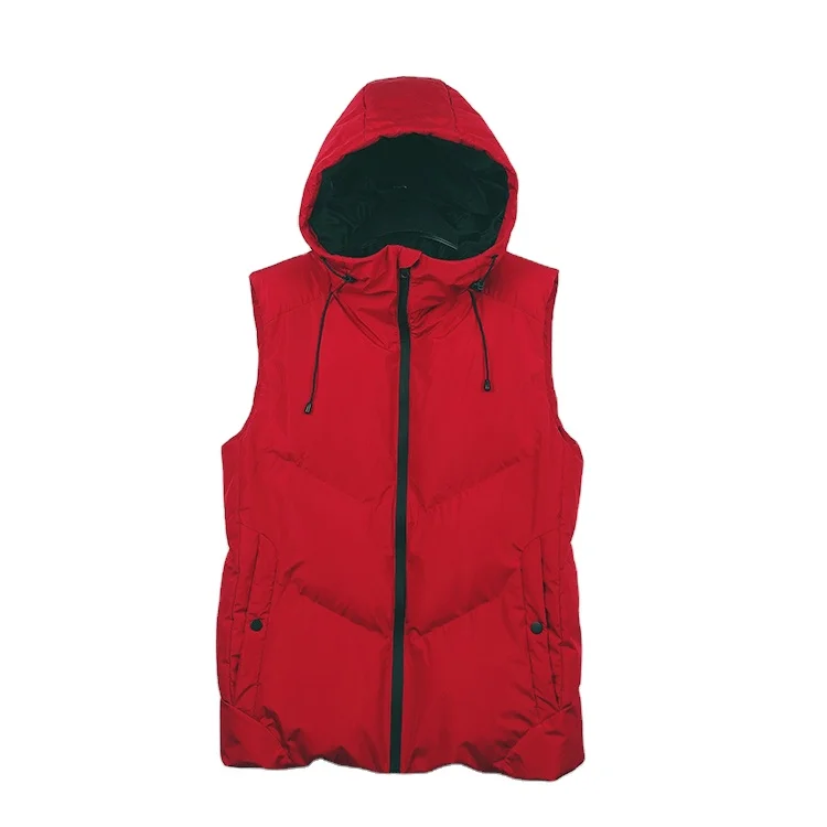 China factory hot selling lightweight red sleeveless jackets hooded warm men padded sleeveless jacket, Customized color
China factory hot selling lightweight red sleeveless jackets hooded warm men padded sleeveless jacket, Customized color