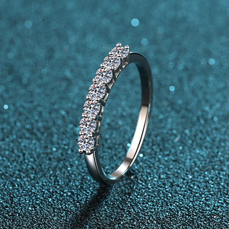 Beautiful wedding rings dropshipping 925 sterling silver seven stone moissanite eternity band rings
Beautiful wedding rings dropshipping 925 sterling silver seven stone moissanite eternity band rings