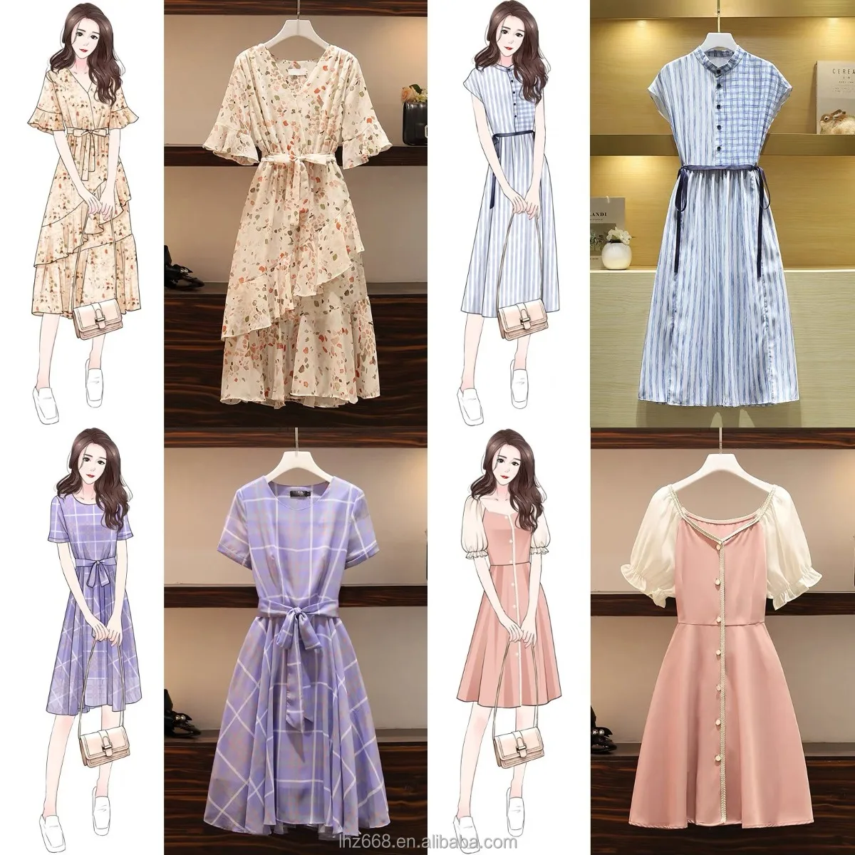 2021 New styles Dresses women summer fashion lady dress girls dress