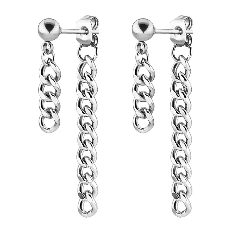 Korean Fashion Personality Ball Ear Studs Stainless Steel Double Chain Tassel Pendant Earrings Women, Picture
Korean Fashion Personality Ball Ear Studs Stainless Steel Double Chain Tassel Pendant Earrings Women, Picture