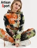 Fashion Tie Dyed oversized custom Logo Autumn french terry Lady Hoodies Letter Printed Pullover sweater hoodie women streetwear