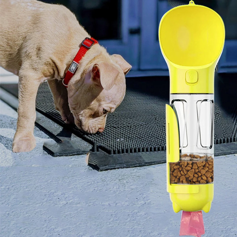 300ml 3 in 1 Pet Portable Dog Water Bottle Dispenser with Food Container with Garbage Bag for Travel Walking, Pink,blue,yellow,green
300ml 3 in 1 Pet Portable Dog Water Bottle Dispenser with Food Container with Garbage Bag for Travel Walking, Pink,blue,yellow,green