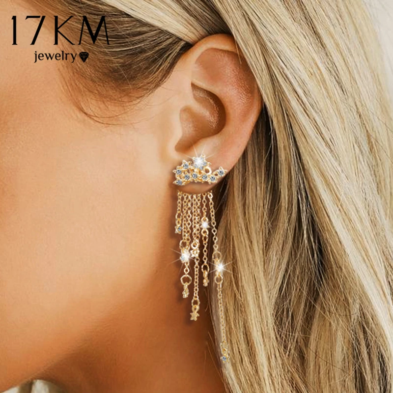 Bohemian Star Tassel Drop Earring Elegant Crystal Star Asymmetric Long Dangle Earrings for Women Party Wedding, Gold
Bohemian Star Tassel Drop Earring Elegant Crystal Star Asymmetric Long Dangle Earrings for Women Party Wedding, Gold