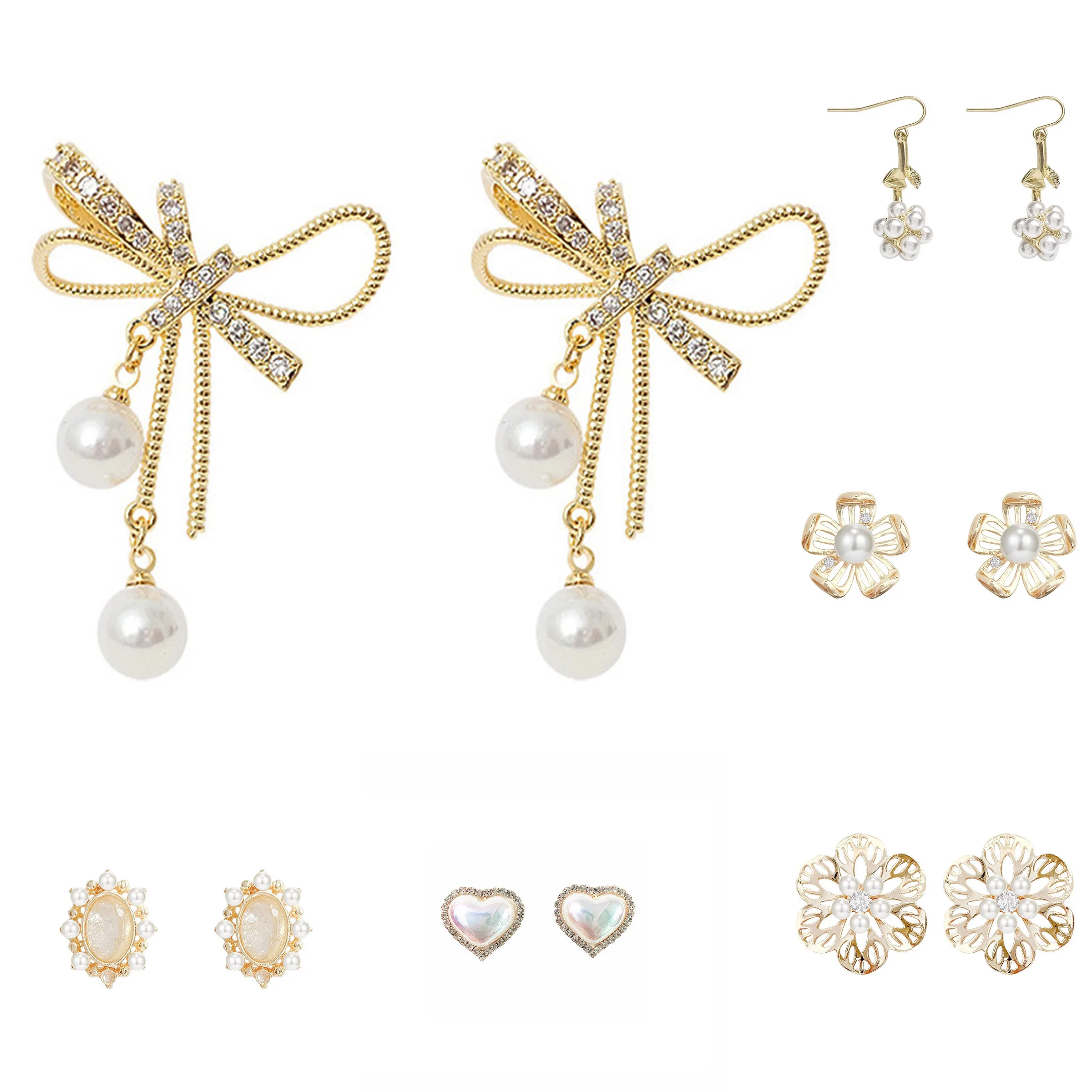 Fashion Jewelry 2021 Korean Pearl Earrings Heart Flower Bowknot Butterfly Baroque Pearls Joyeria Temperament Earring, Gold color
Fashion Jewelry 2021 Korean Pearl Earrings Heart Flower Bowknot Butterfly Baroque Pearls Joyeria Temperament Earring, Gold color