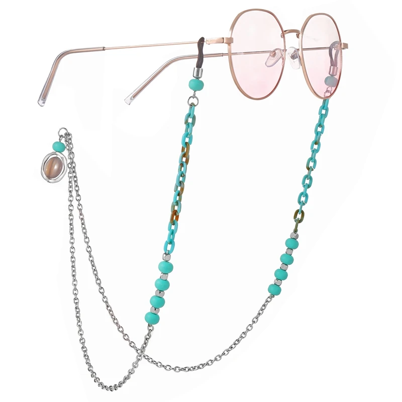 Trending Hot Selling Green Beads Chain Neck lanyard rope facemask metal chain fashion glasses decorative chain, Gold plated
Trending Hot Selling Green Beads Chain Neck lanyard rope facemask metal chain fashion glasses decorative chain, Gold plated