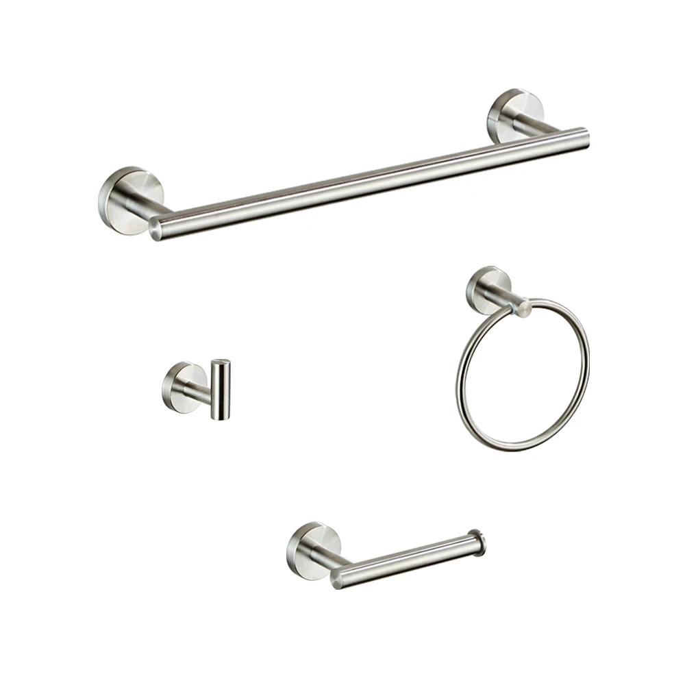 Banheira Banyo Seti Pure 304 Stainless Steel 4 Pcs Set Towel Holder Hooks Bathroom Accessories Set
Banheira Banyo Seti Pure 304 Stainless Steel 4 Pcs Set Towel Holder Hooks Bathroom Accessories Set