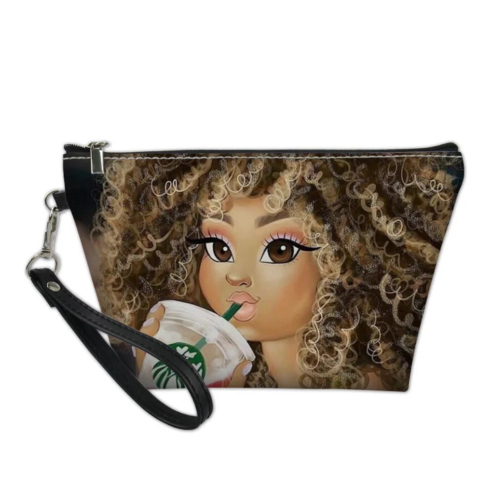 Female Leather Toiletry Bag African Girl Printing Cosmetic Make Up Storage Bag Travel Organizer, As pictures or customized
Female Leather Toiletry Bag African Girl Printing Cosmetic Make Up Storage Bag Travel Organizer, As pictures or customized