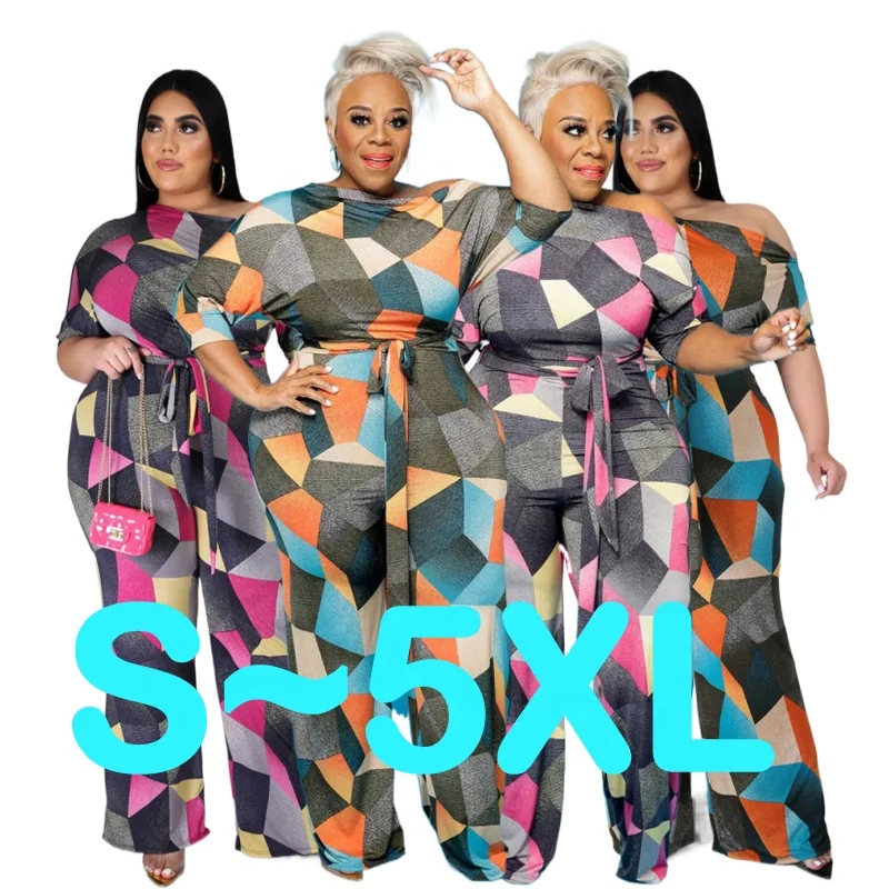 Wholesale S-5XL Casual Digital Printing Short Sleeve One Piece Romper Plus Size Jumpsuits Women 2021
Wholesale S-5XL Casual Digital Printing Short Sleeve One Piece Romper Plus Size Jumpsuits Women 2021