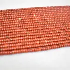 Flat Round Wheel Shaped Gemstones Strands Natural Stone Red Jasper Heishi Beads For Jewelry Making