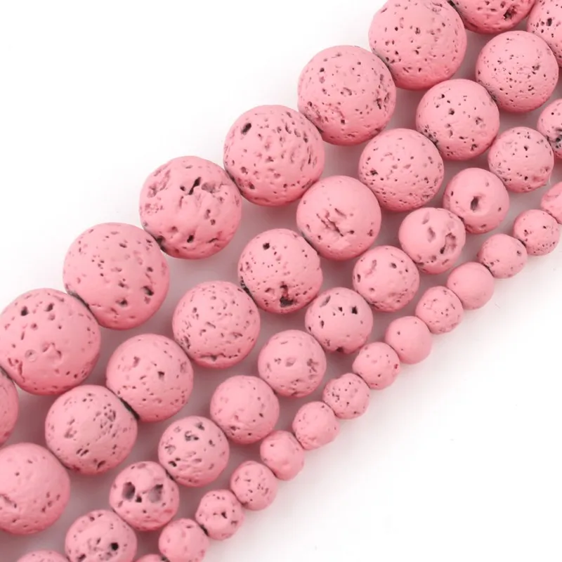 Round Volcanic Rock Lava Stone 4/6/8/10mm Rubber Pink Loose Beads for Jewelry Making Diy Bracelet
Round Volcanic Rock Lava Stone 4/6/8/10mm Rubber Pink Loose Beads for Jewelry Making Diy Bracelet