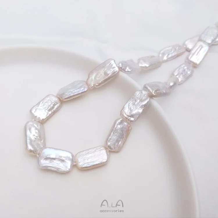 Natural Baroque shaped long square handmade fashion bracelet with loose beads, Colors
Natural Baroque shaped long square handmade fashion bracelet with loose beads, Colors