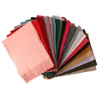 Multi-Functional Knitted Soft Lambswool Scarf Flamenco Shawl with Fringe Tassel