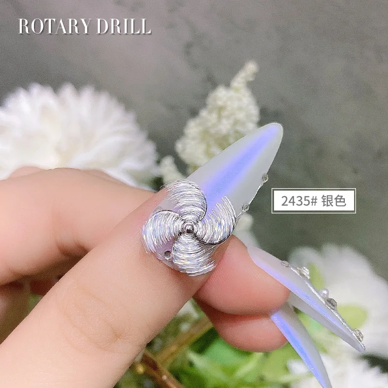 Double Layer Zircon Diamond Stone Rotating Gold Silver Nail Charms Design for Professional Nail Decor
Double Layer Zircon Diamond Stone Rotating Gold Silver Nail Charms Design for Professional Nail Decor