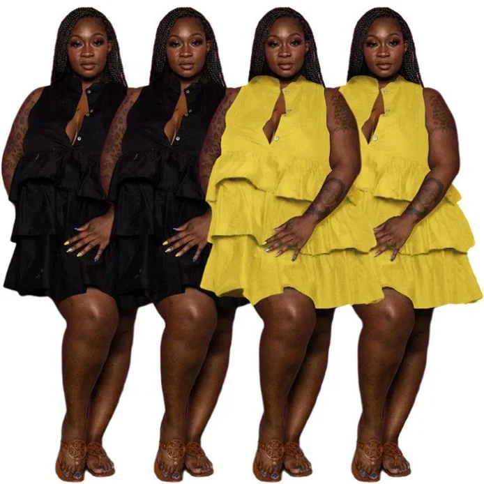 GE7030-Wholesale 5Xl Plus Size Women Clothing Button Up Dress Ruffled Casual Dresses
GE7030-Wholesale 5Xl Plus Size Women Clothing Button Up Dress Ruffled Casual Dresses