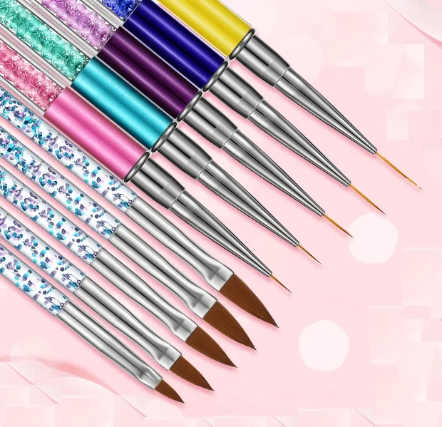 10pcs 3d Nail Art Brush Set Liner Drawing Nail Art Brushes, Set Nylon Wool Acrylic Rhinestone Glitter Handles Nail Pens/, Blue
10pcs 3d Nail Art Brush Set Liner Drawing Nail Art Brushes, Set Nylon Wool Acrylic Rhinestone Glitter Handles Nail Pens/, Blue