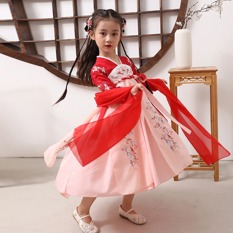 Fashion Chinese Clothing Kids Embroidery Skirt 1 Piece Set Girls Hanfu Dress Children's Tang Suit
Fashion Chinese Clothing Kids Embroidery Skirt 1 Piece Set Girls Hanfu Dress Children's Tang Suit