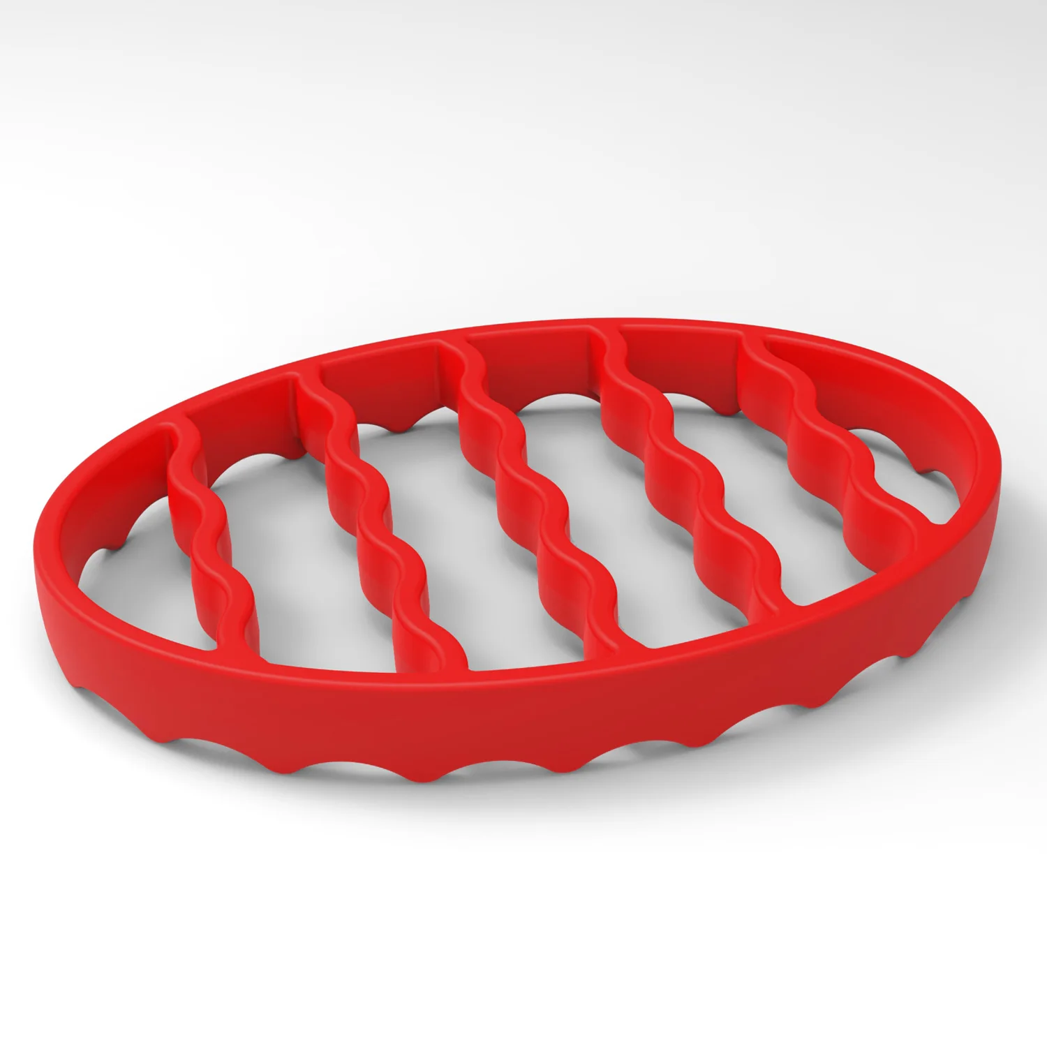 100% Platinum Silicone Roasting Rack BBQ Grill Baking Accessories Oval Steamer Rack, Red, orange, green 
100% Platinum Silicone Roasting Rack BBQ Grill Baking Accessories Oval Steamer Rack, Red, orange, green