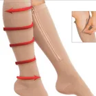 High quality Compression Socks Stretchy Zipper Leg Support Unisex Open Toe Knee Stockings