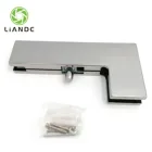 Square Custom Bathroom Door Swing Hardware Square Tube Connector Patch Fitting