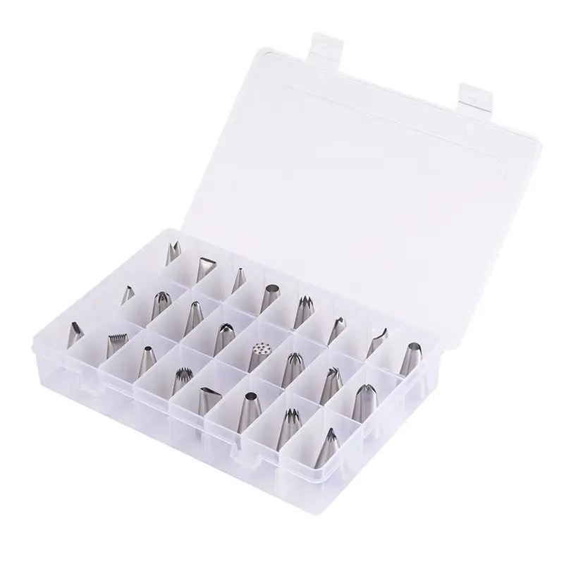 Set of 25 decorating tools Small stainless steel decorating mouth Christmas cake cream decorating mouth set
Set of 25 decorating tools Small stainless steel decorating mouth Christmas cake cream decorating mouth set