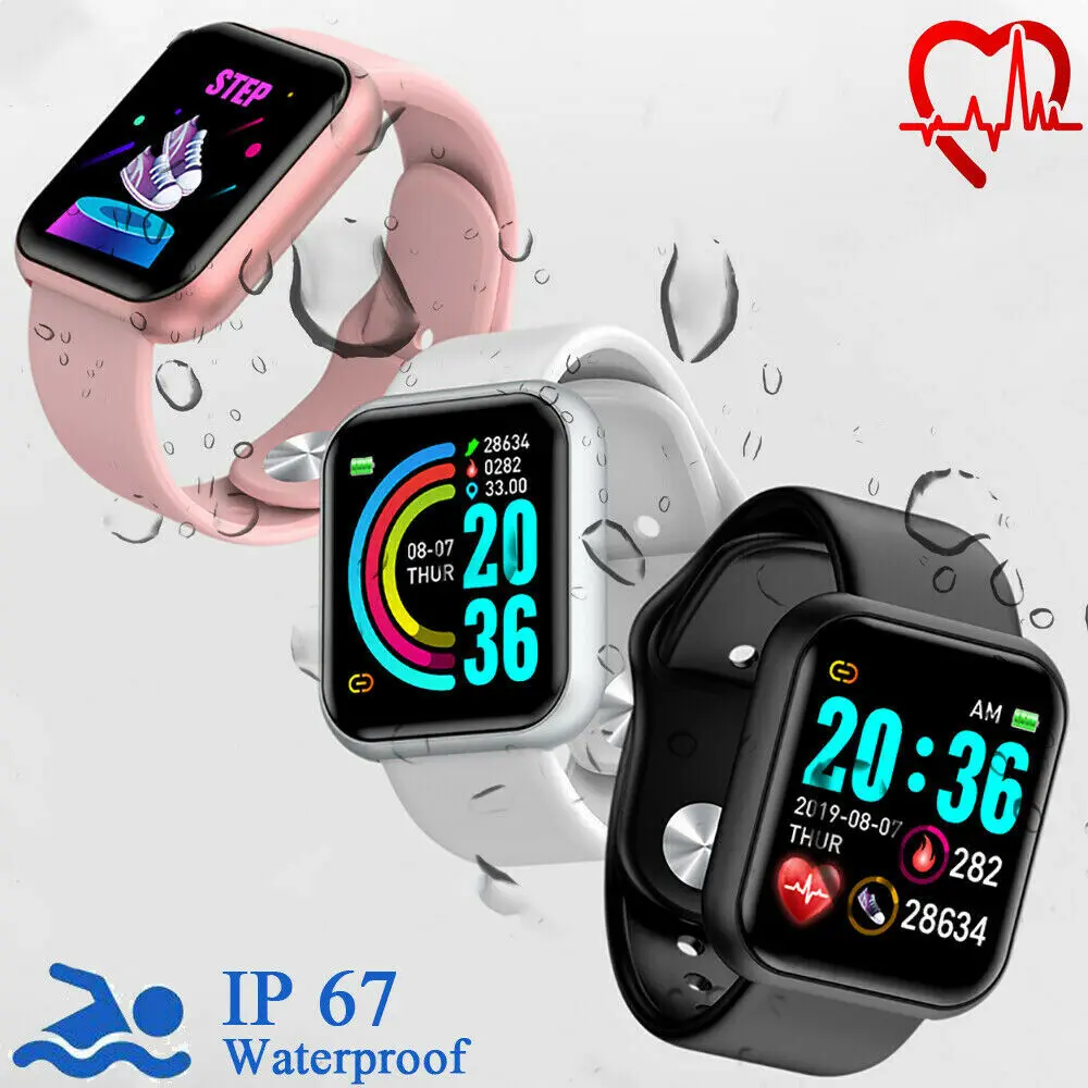 D20 Pro Smart Watch Y68 Ip67 Waterproof Bluetooth Fitness Tracker