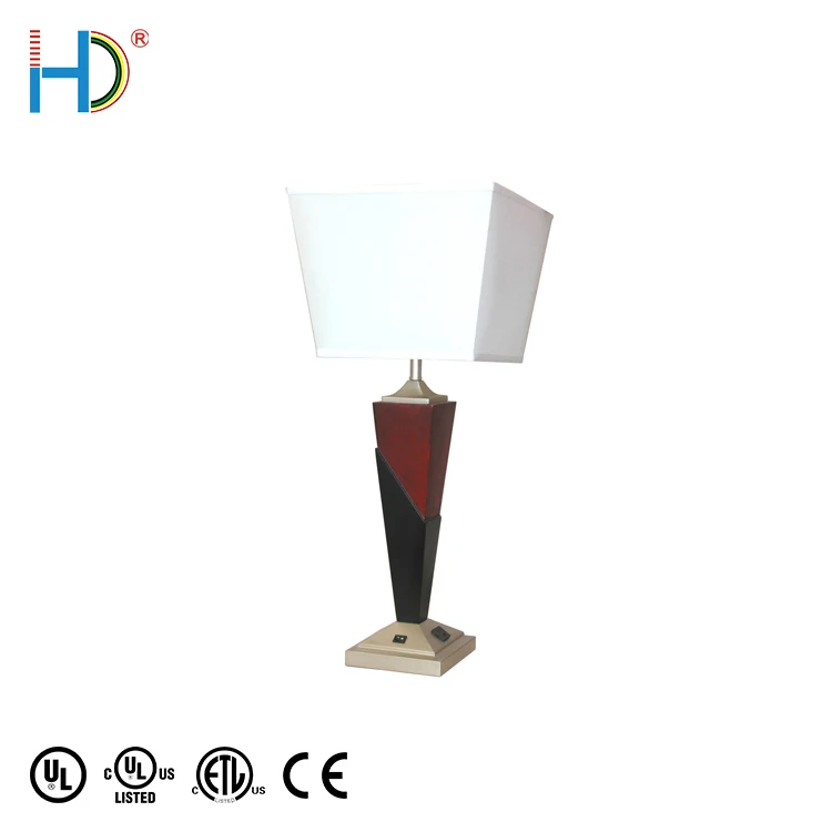 Designer Metal Contemporary Red Color Rocker Switch Table Lamp For Hotel