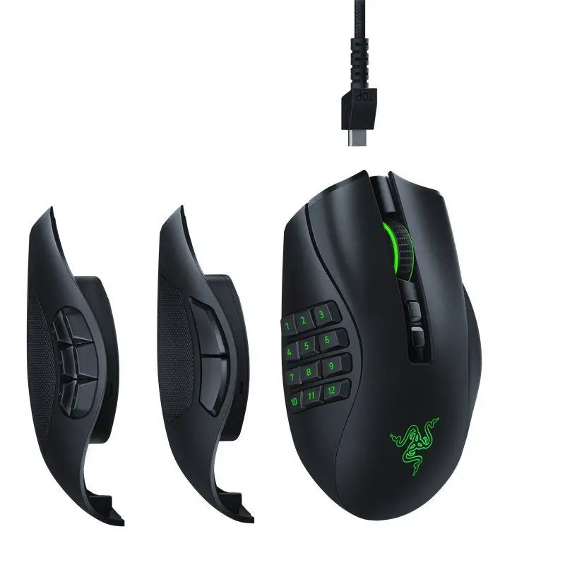 Ergonomics Razer Naga Pro Wireless Mouse Black Computer High-precision Gaming Mouse with Swappable Side Plates
Ergonomics Razer Naga Pro Wireless Mouse Black Computer High-precision Gaming Mouse with Swappable Side Plates