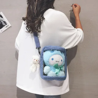 Wholesale Custom Logo Clear Display Ita Bag Solid Color Plush Transparent Handbag Ita Bags for Ladies
Wholesale Custom Logo Clear Display Ita Bag Solid Color Plush Transparent Handbag Ita Bags for Ladies