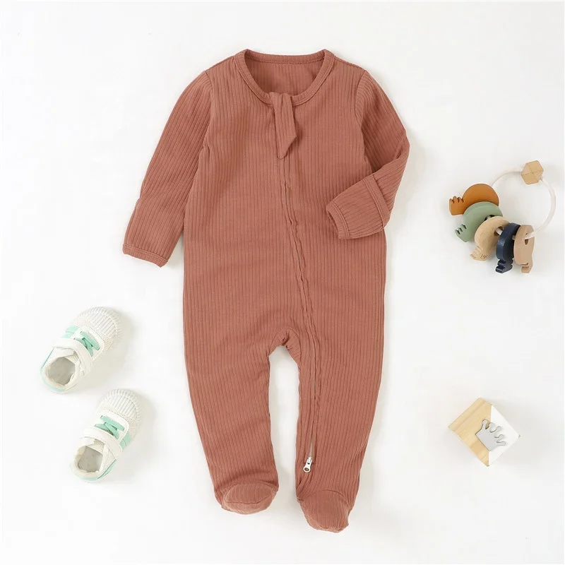 ribbed footed onesie