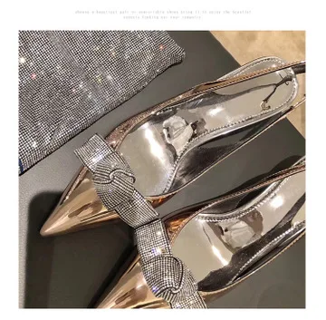 10% Off High heel silver rhinestone pointed women's shoes back high-heeled women's shoes bow knot sandals for women
10% Off High heel silver rhinestone pointed women's shoes back high-heeled women's shoes bow knot sandals for women