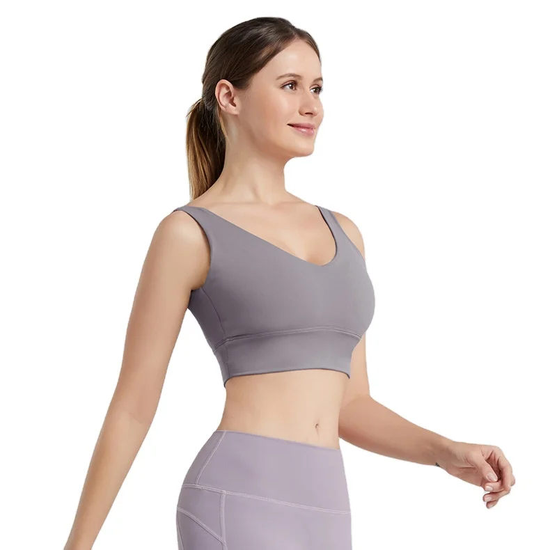 2021 new style female western style running fitness underwear gather deep V yoga bra for women, As picture
2021 new style female western style running fitness underwear gather deep V yoga bra for women, As picture