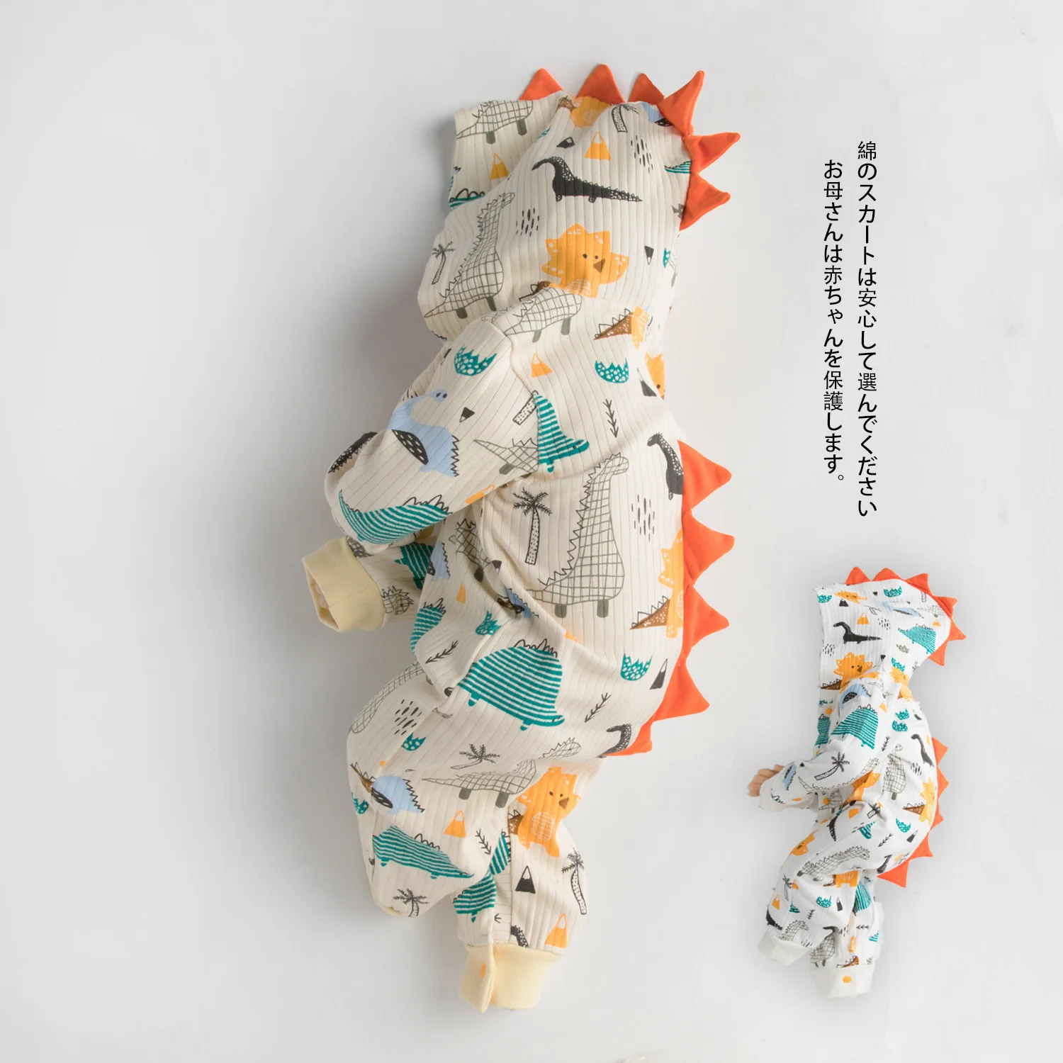 High quality 2022 new spring and summer 100% cotton baby dinosaur hooded romper, As picture show
High quality 2022 new spring and summer 100% cotton baby dinosaur hooded romper, As picture show