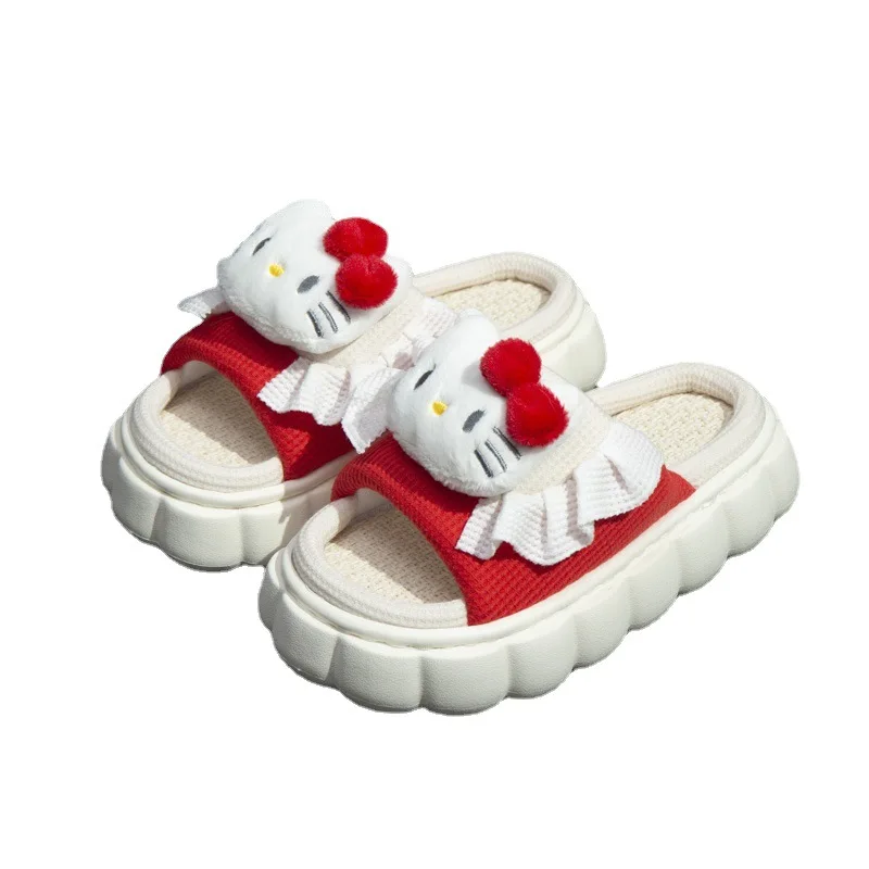 Drop Shipping Spring and Summer New Lovely Sanrio Linen Slippers for Girl Breathable Casual Eva Thick Sole Home Slippers
Drop Shipping Spring and Summer New Lovely Sanrio Linen Slippers for Girl Breathable Casual Eva Thick Sole Home Slippers