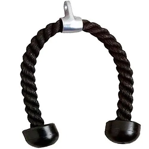 Gym fitness accessories pull down fitness cable muscle exercise heavy capacity black tricep rope
Gym fitness accessories pull down fitness cable muscle exercise heavy capacity black tricep rope
