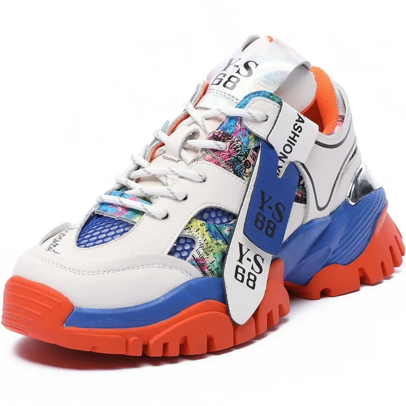 Custom Logo 2020 Fashion Mesh Breathable Women Chunky Shoes Genuine Leather Women's Platform Sneakers Ladies Trainers Footwear
Custom Logo 2020 Fashion Mesh Breathable Women Chunky Shoes Genuine Leather Women's Platform Sneakers Ladies Trainers Footwear