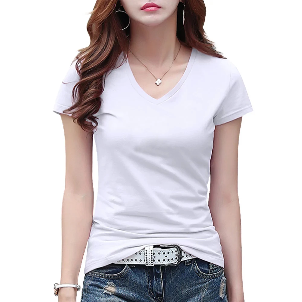 2021 New Summer Custom Logo V-neck Womens tshirt Blank T Shirts Women Short Sleeve tshirts Tops
2021 New Summer Custom Logo V-neck Womens tshirt Blank T Shirts Women Short Sleeve tshirts Tops
